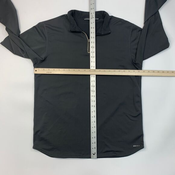 Nike Sweatshirt Mens M Medium Dark Gray Quarter Zip Dri Fit Long Sleeve Pullover - Picture 6 of 15
